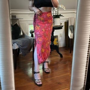 Floral maxi skirt